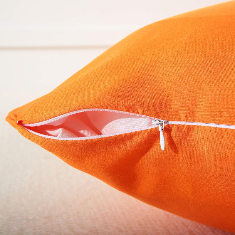 Evolive Ultra Soft Microfiber Body Pillow Cover/Pillowcases 21"x54" with Hidden Zipper Closure (21"x54" Body Pillow Cover, Orange) - Image 4